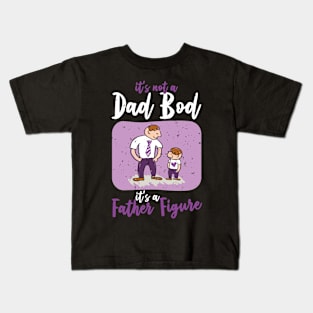 Dad Bod | White And Purple Text Funny Dad Kids T-Shirt